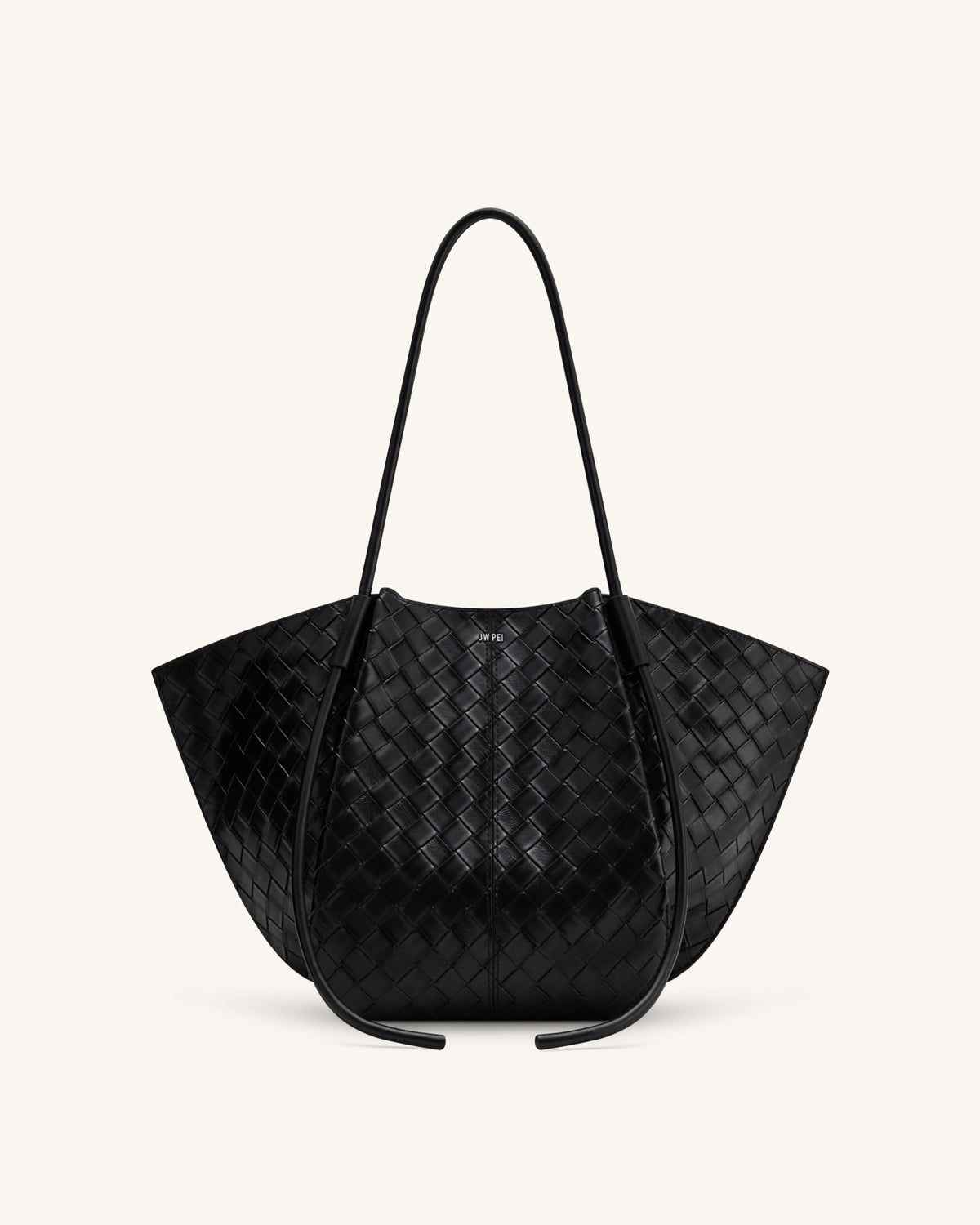 JWPE - Nala Wide Weave Texture Tote Bag - Black