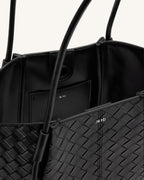 JWPE - Nala Wide Weave Texture Tote Bag - Black