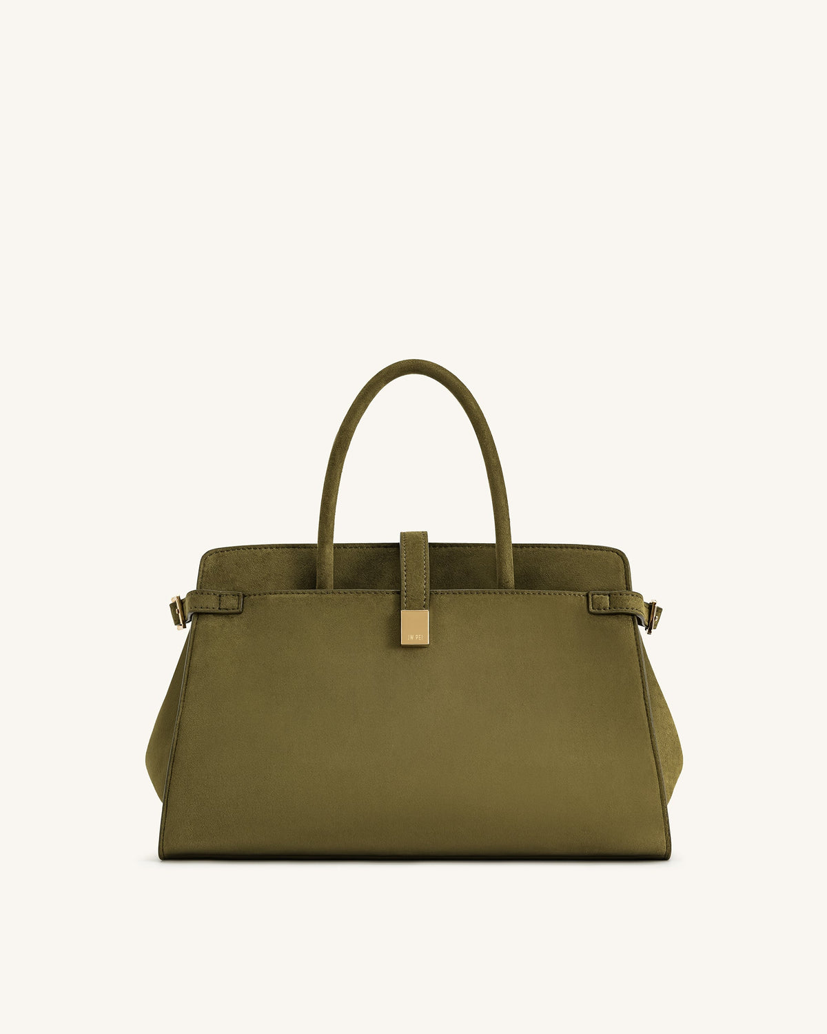 JWPE - Saige Faux Suede Tote Bag - Olive Green