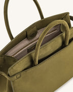 JWPE - Saige Faux Suede Tote Bag - Olive Green