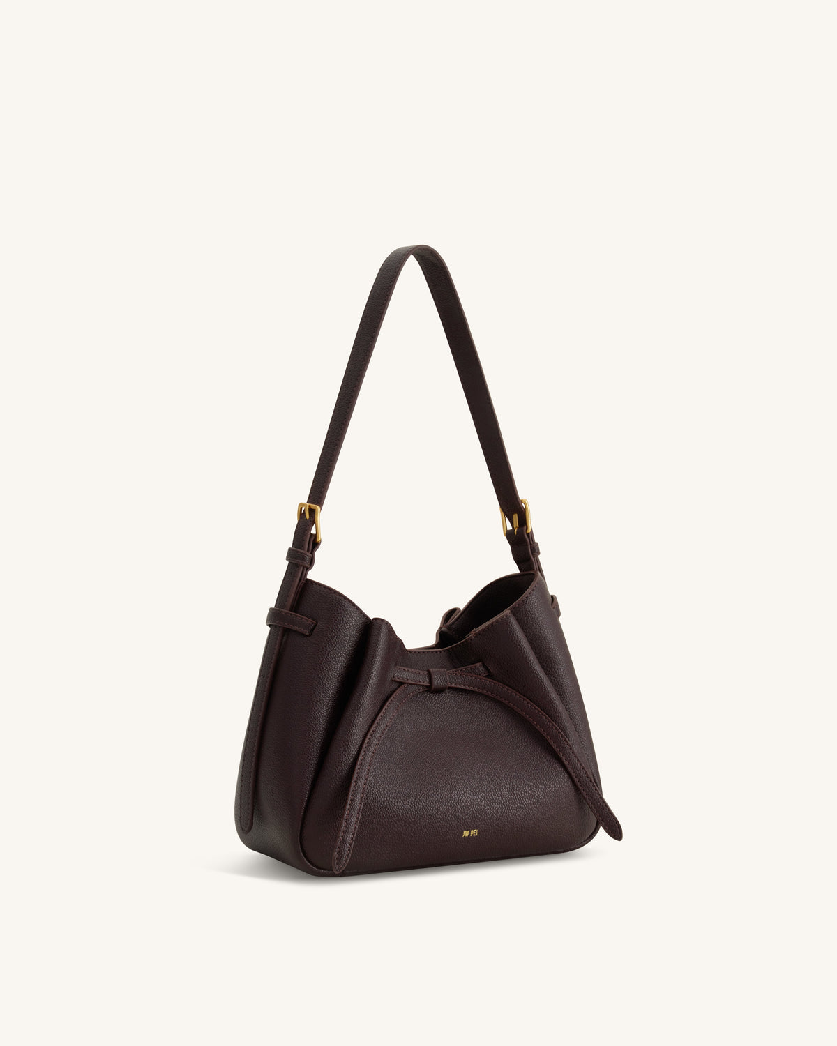 JWPE - Mabel Soft Bow Shoulder Bag - Dark Brown