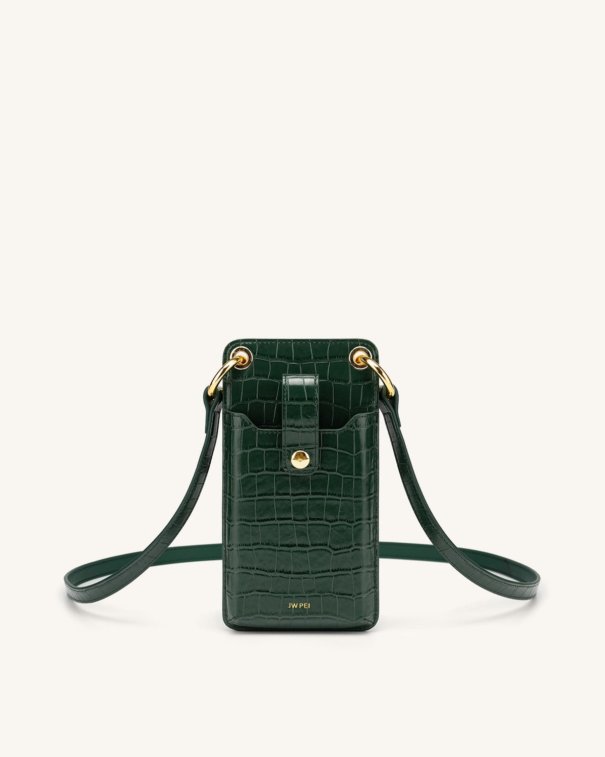JWPE - Quinn Phone Bag - Dark Green Croc