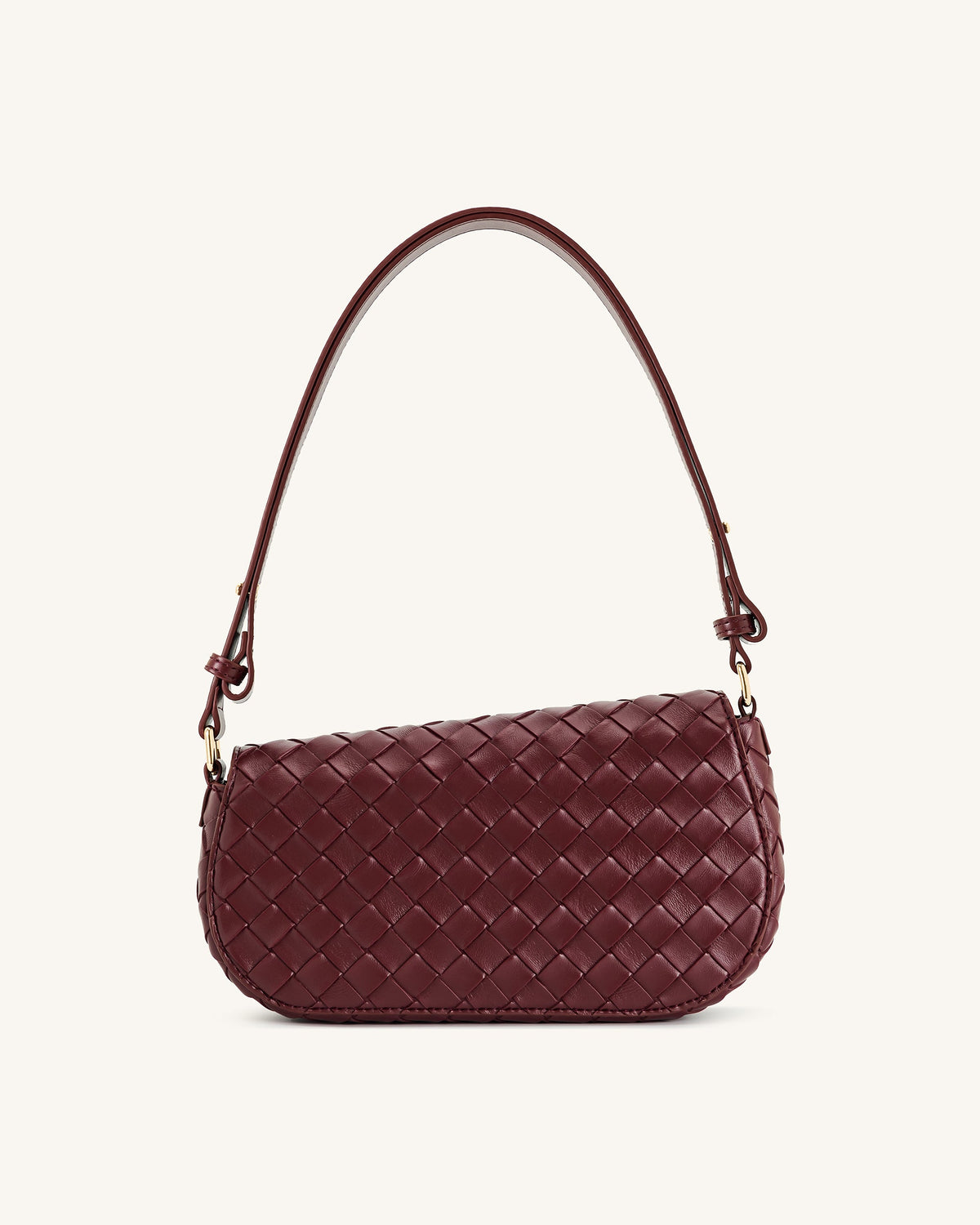 JWPE - Addisyn Weave Texture Shoulder Bag - Burgundy