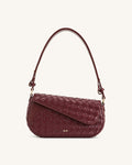 JWPE - Addisyn Weave Texture Shoulder Bag - Burgundy