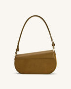 JWPE - Addisyn Faux Suede Panel Shoulder Bag - Olive
