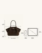 JWPE - Hana Medium Faux Fur Tote Bag - Mocha Brown