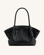 JWPE - Hana Large Weave Texture Tote Bag - Black