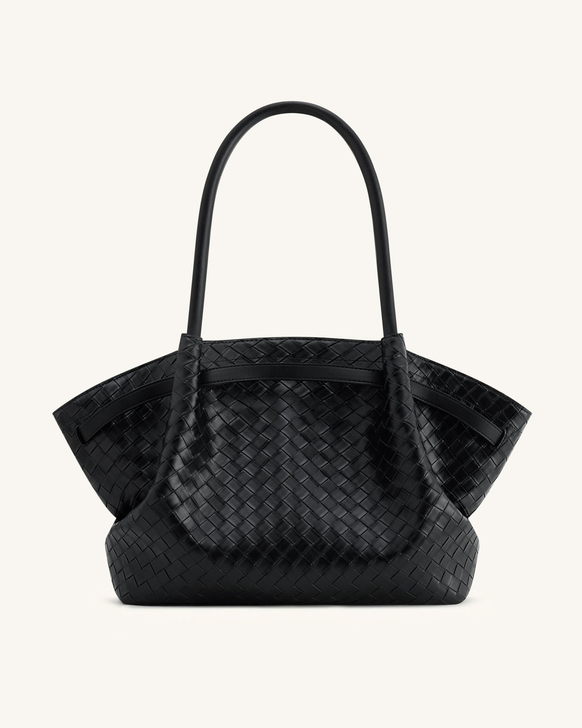 JWPE - Hana Large Weave Texture Tote Bag - Black