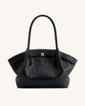 JWPE - Hana Large Weave Texture Tote Bag - Black