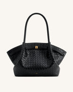 JWPE - Hana Large Weave Texture Tote Bag - Black
