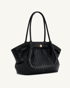 JWPE - Hana Large Weave Texture Tote Bag - Black