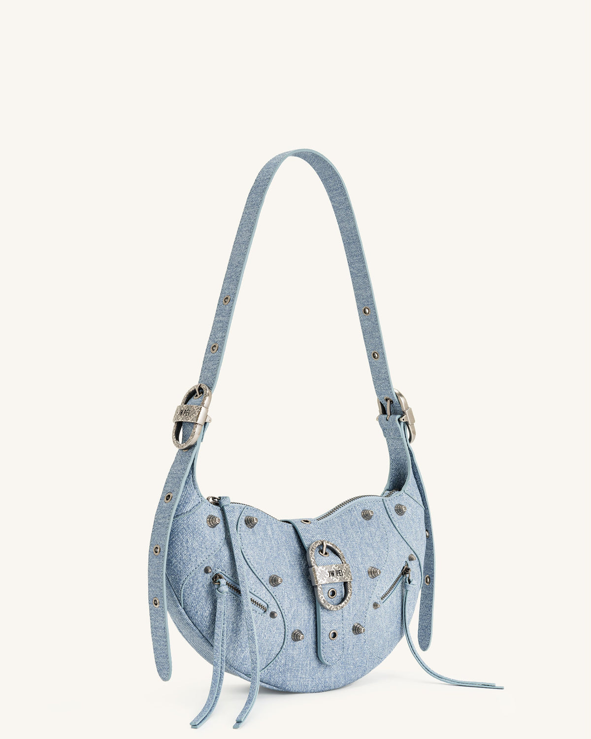 JWPE - Women's Tessa Denim Embossed Shoulder Bag - Blue