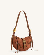 JWPE - Tessa Suede Shoulder Bag - Dark Birch Brown