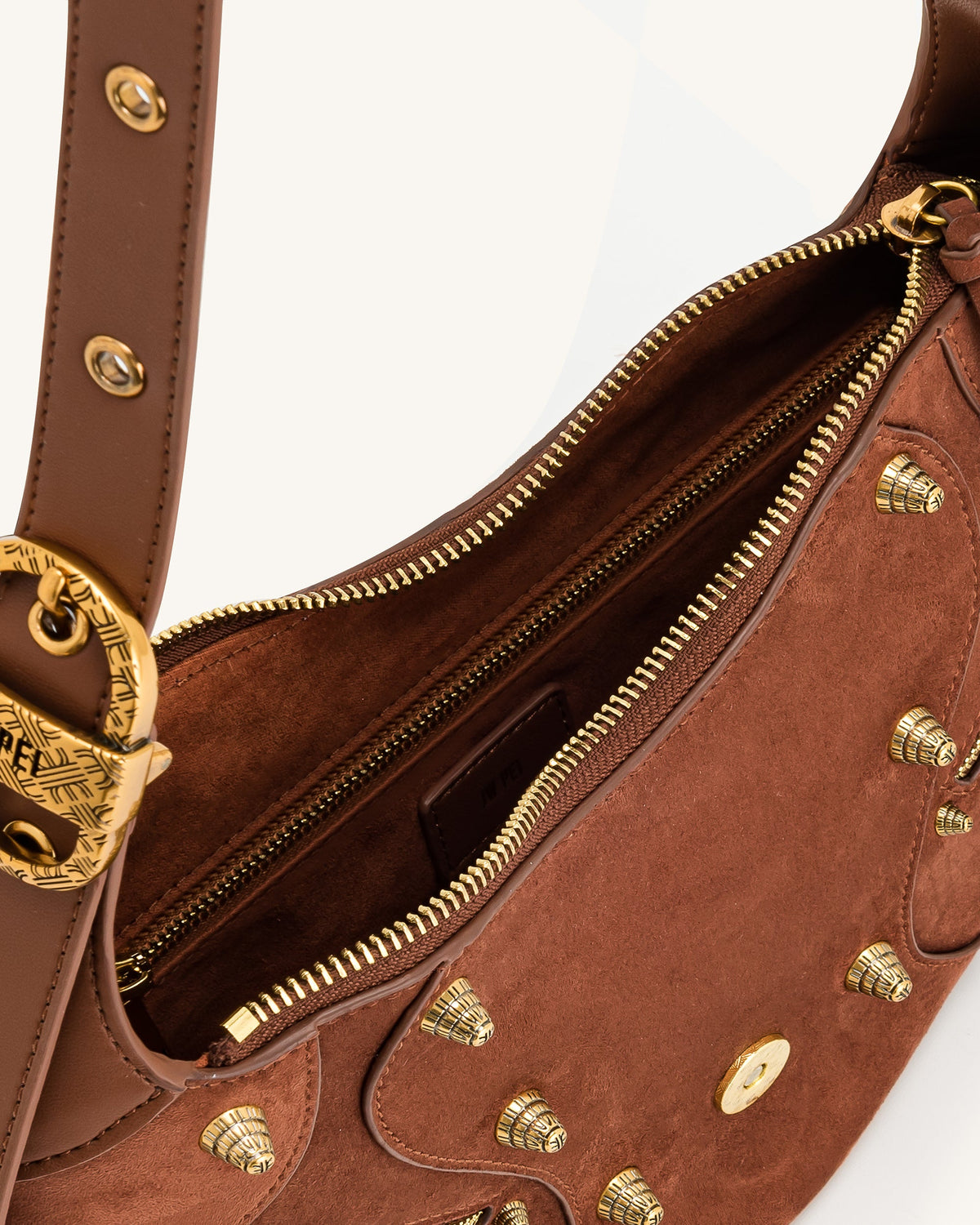 JWPE - Tessa Suede Shoulder Bag - Dark Birch Brown