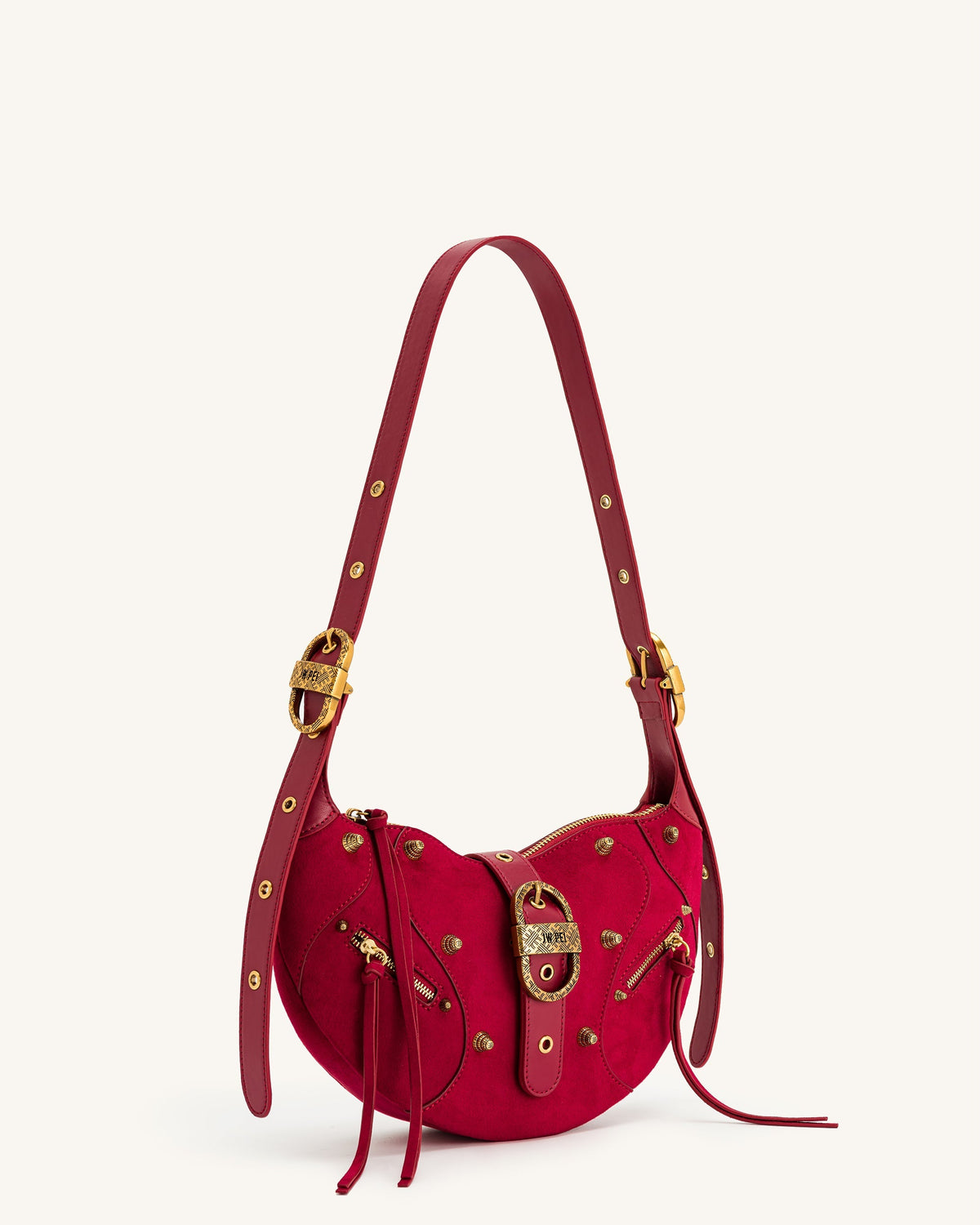JWPE - Tessa Suede Shoulder Bag - Deep Magenta