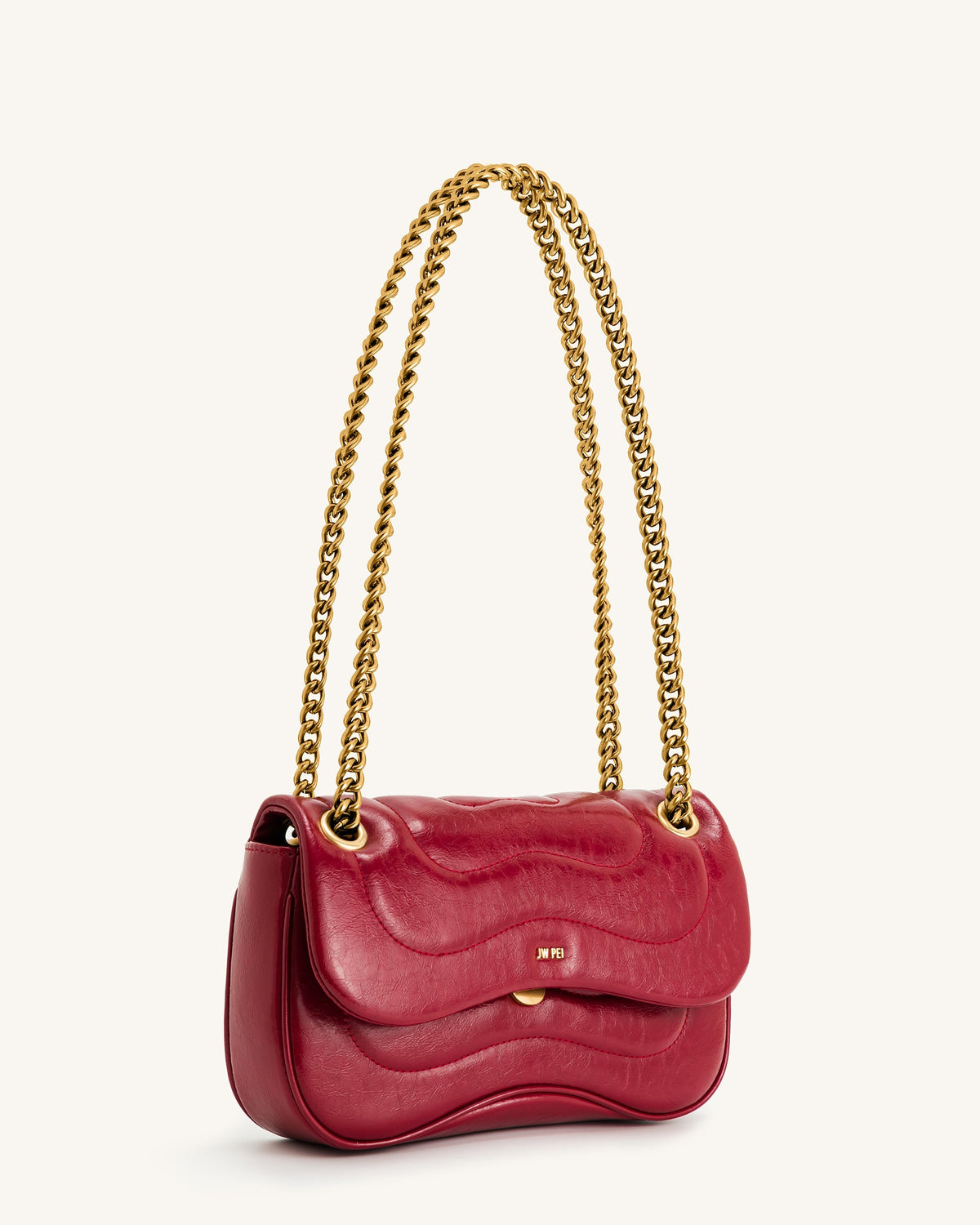 JWPE - Tina Quilted Chain Crossbody - Claret