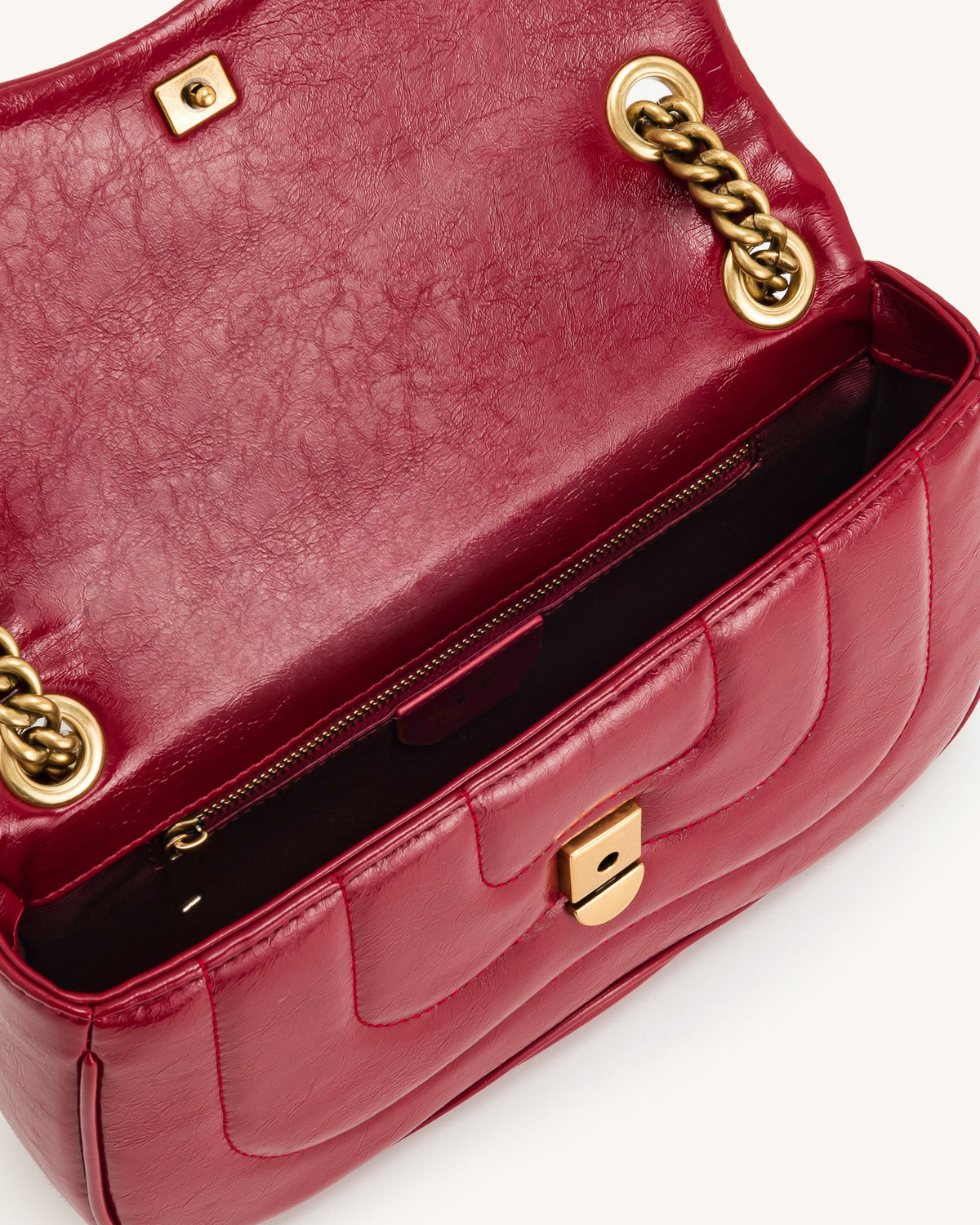 JWPE - Tina Quilted Chain Crossbody - Claret