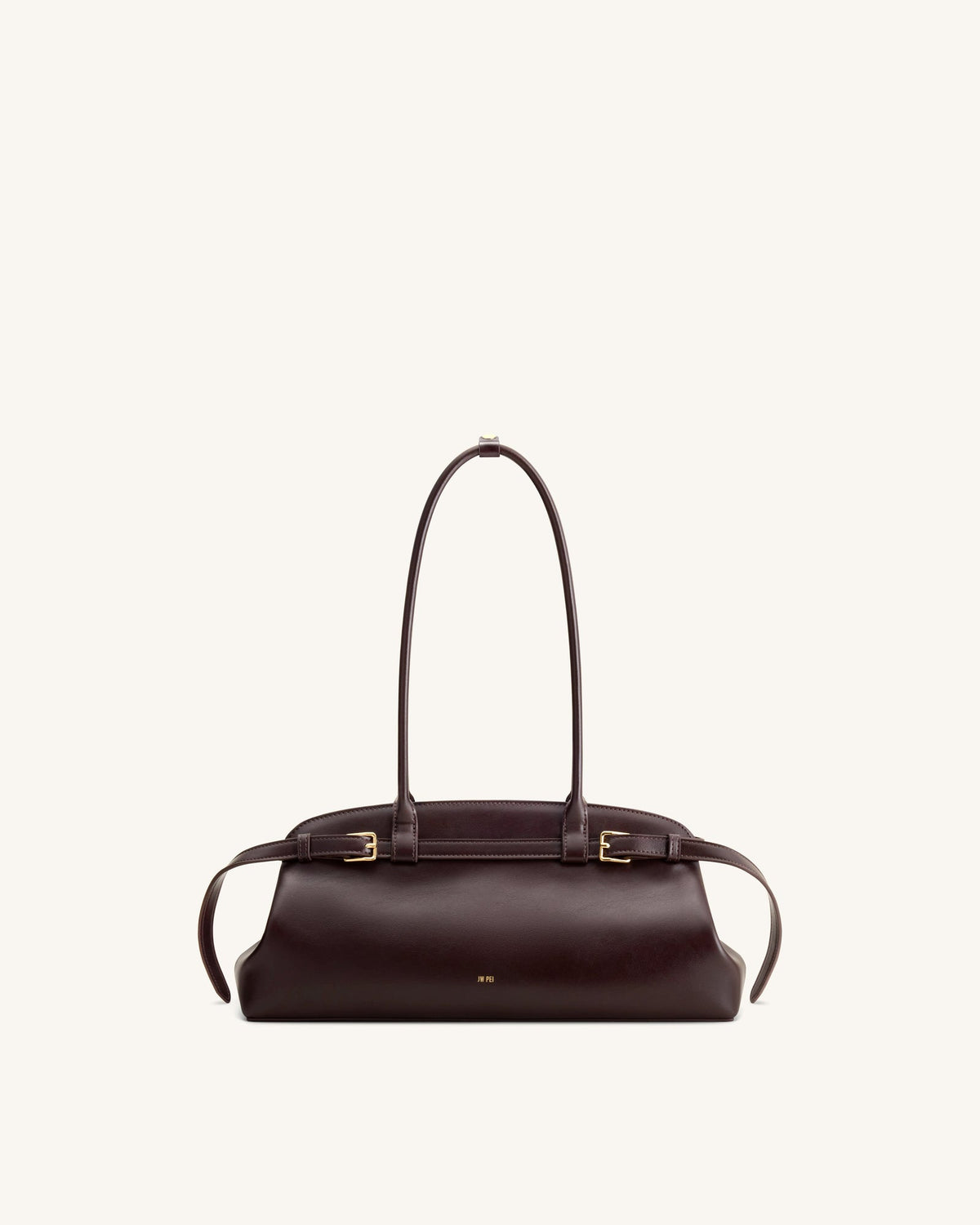 JWPE - Arden Belt Detail East-West Shoulder Bag - Dark Brown