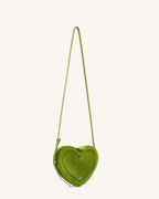 JWPE - Arlene Velvet Heart Shaped Bag - Green