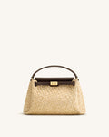 JWPE - Carmen Faux Straw Top Handle Bag - Brown