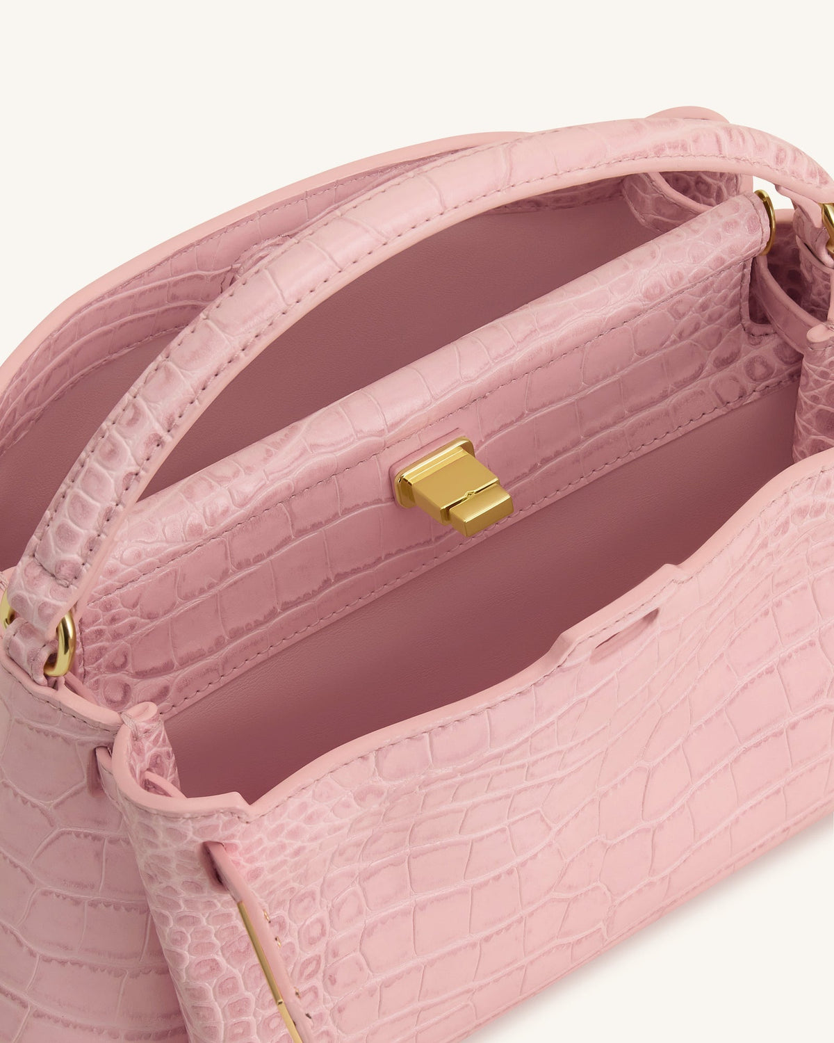 JWPE - Carmen Top Handle Bag - Pink Croc