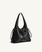 JWPE - Celandra Drawstring Hobo Bag - Black