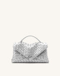 JWPE - Celeste Woven Envelope Bag - Silver