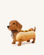 JWPE - Dachshund Hot Dog Bag - Brown/Yellow