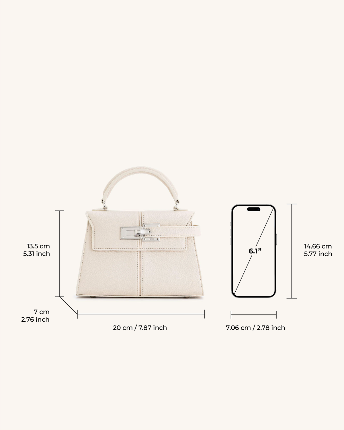 JWPE - Elise Top Handle Bag - White