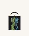 JWPE - Elle Colorful Beaded Book Top Handle Bag - Black