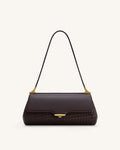 JWPE - Eloise Woven Shoulder Bag - Dark Brown