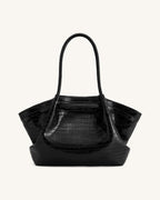JWPE - Hana Large Tote Bag - Black Croc