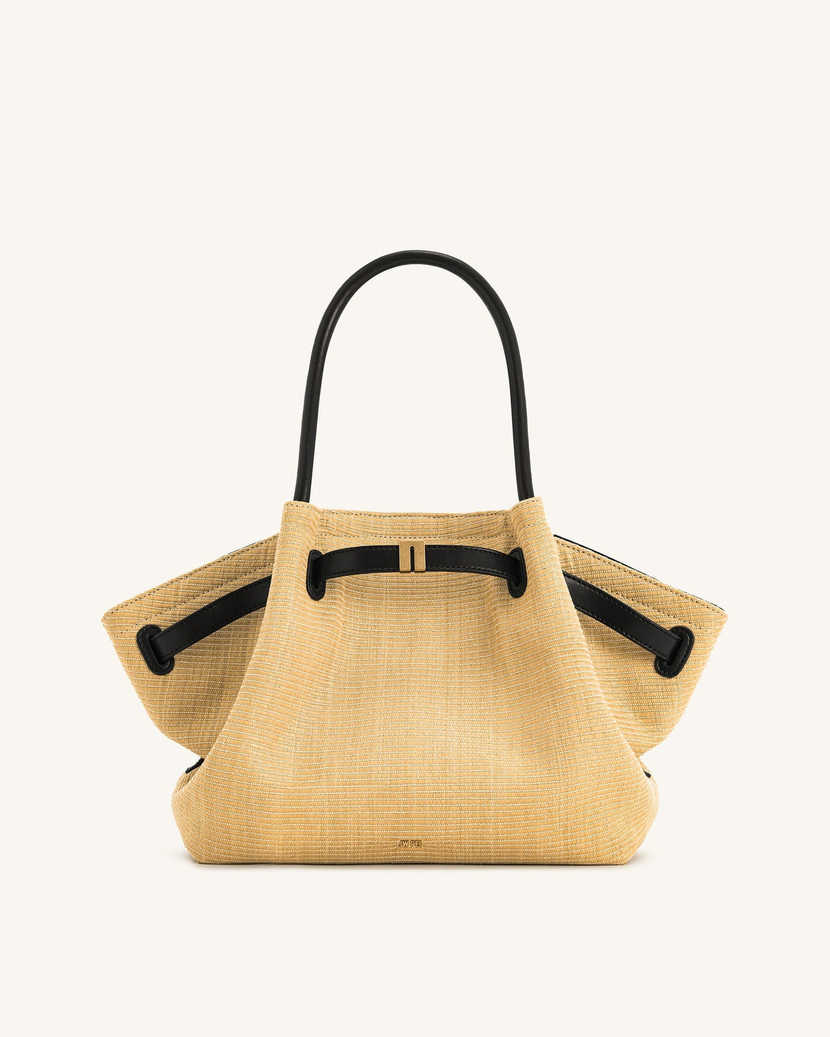 JWPE - Hana  Medium Faux Straw Tote Bag - Brown Straw