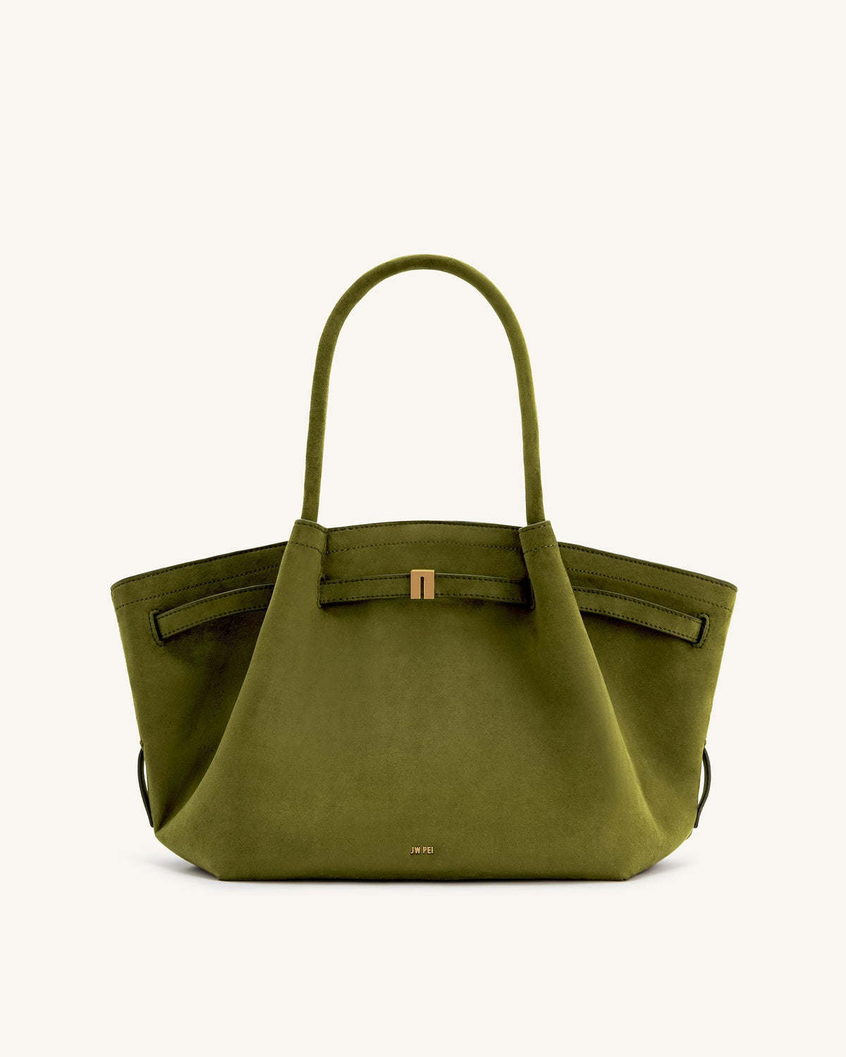 JWPE - Hana Medium Faux Suede Tote Bag - Dark Olive