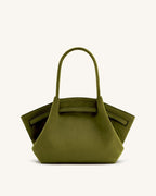 JWPE - Hana Medium Faux Suede Tote Bag - Dark Olive