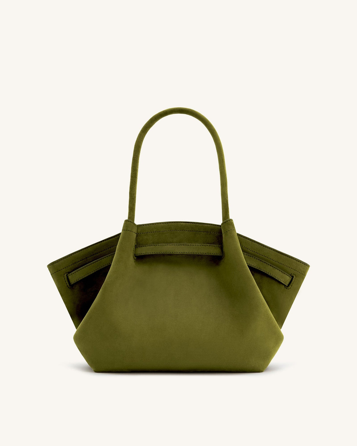 JWPE - Hana Medium Faux Suede Tote Bag - Dark Olive