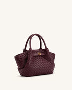 JWPE - Hana Mini Woven Tote Bag - Dark Burgundy