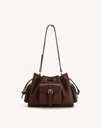 JWPE - Harper Drawstring Shoulder Bag - Brown
