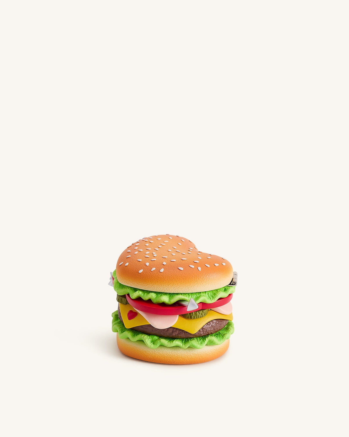 JWPE - Heart Burger Novelty Clutch Bag - Multicolor