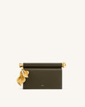 JWPE - Holly Metal Pendant Embellished Clutch - Dark Olive