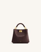 JWPE - Lucia Elephant-Effect Top Handle Bag - Dark Brown