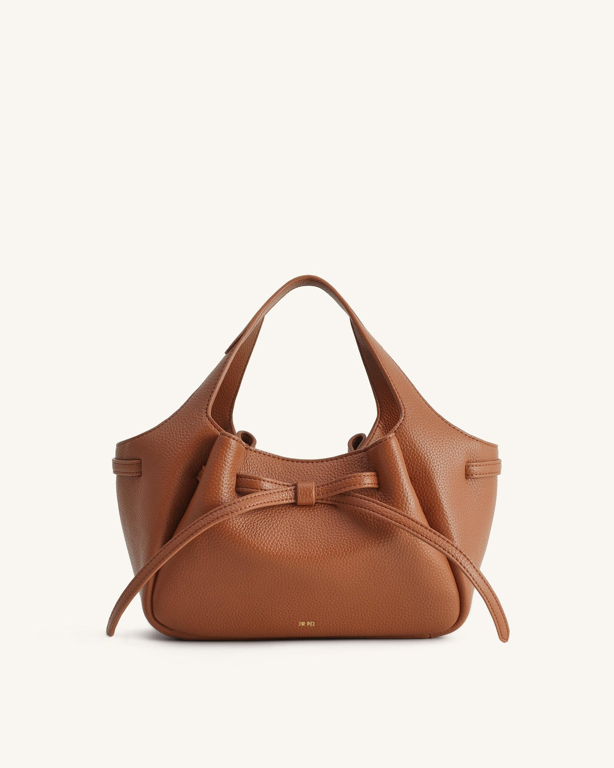 JWPE - Mabel Soft Bow Tote Bag - Caramel Brown