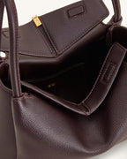 JWPE - Maelle Dachshund Charm Double Handle Bag - Dark Brown