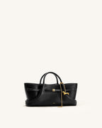 JWPE - Maeve Dachshund Metal Charm Tote Bag - Black