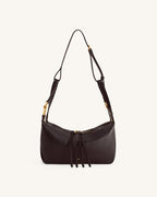 JWPE - Selia Soft-Grain Crossbody Bag - Dark Brown