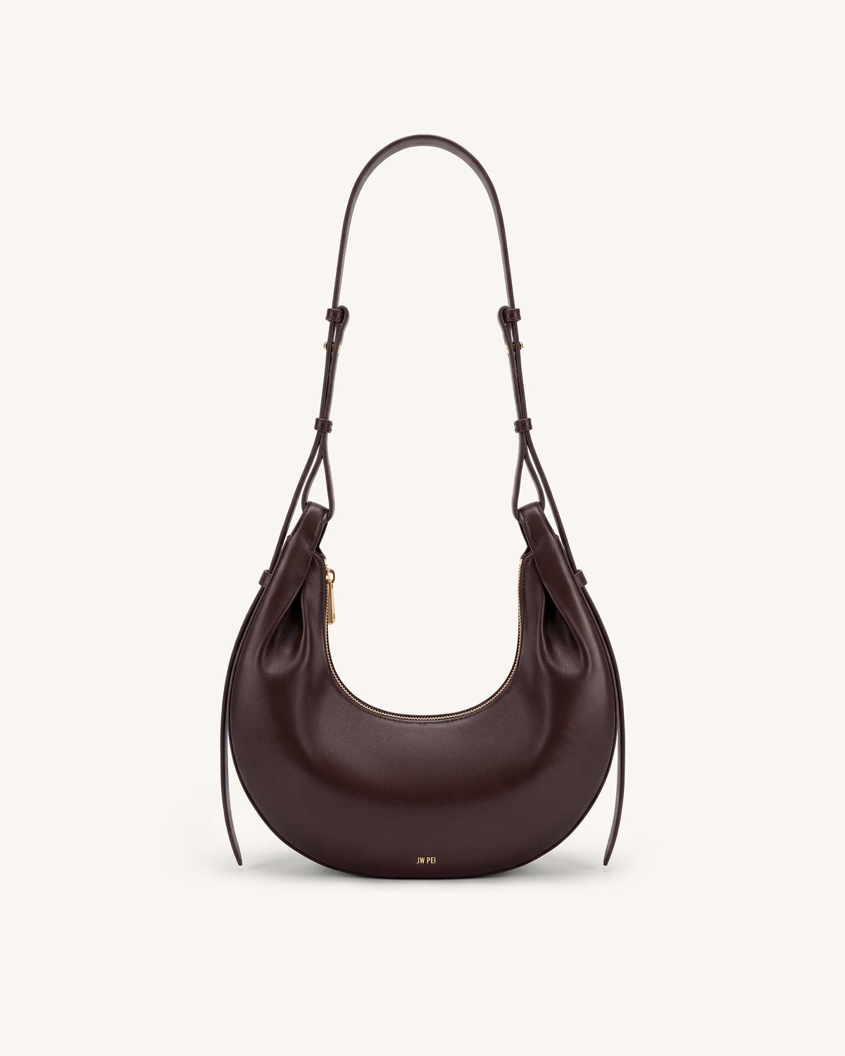 JWPE - Sharon Crescent Crossbody Bag - Dark Brown