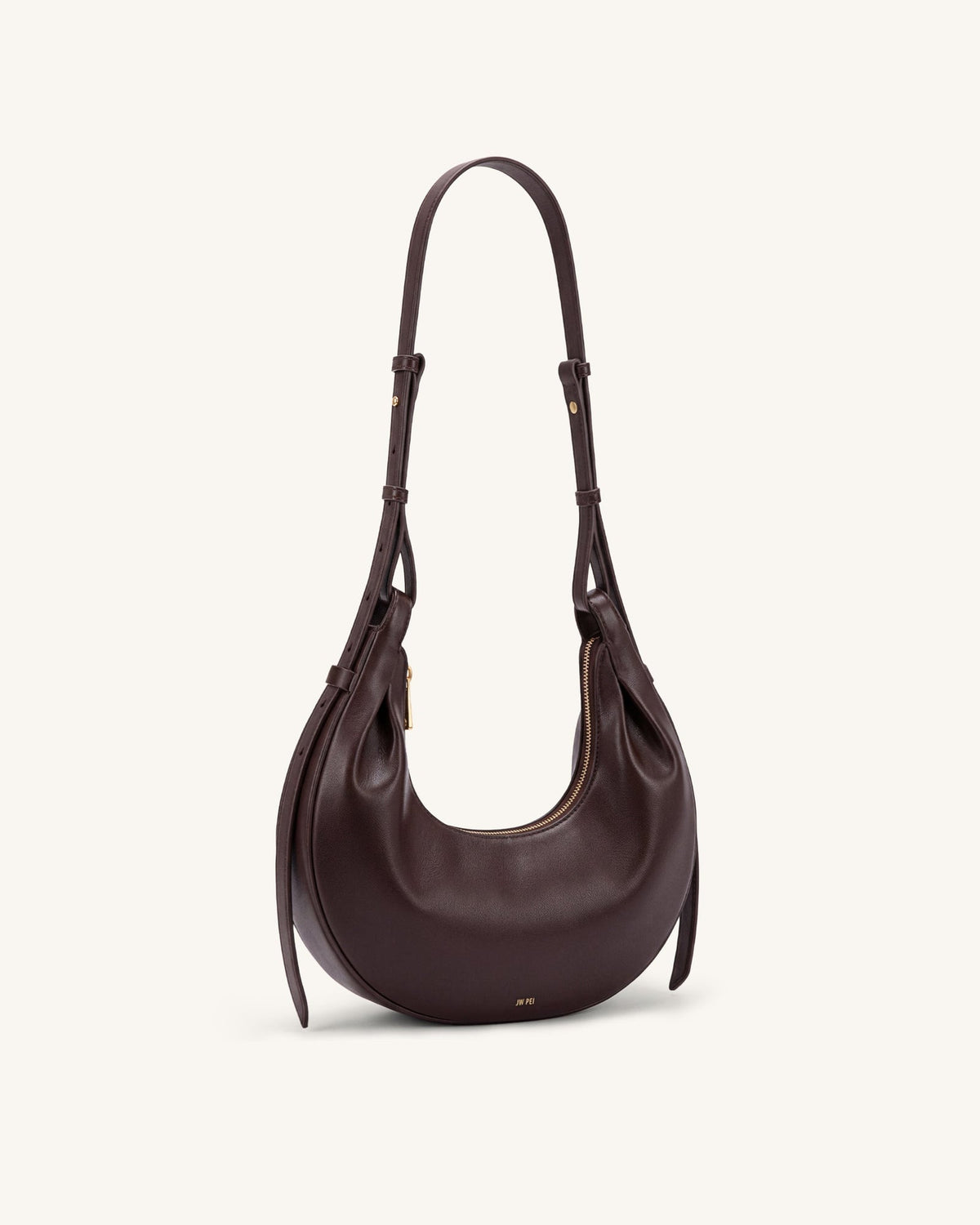 JWPE - Sharon Crescent Crossbody Bag - Dark Brown