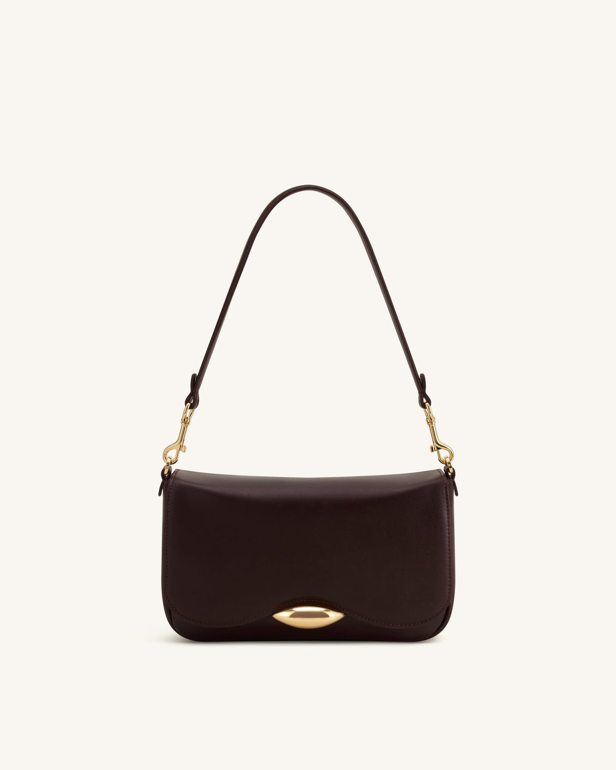 JWPE - Sofia Classic Flap Shoulder Bag - Dark Brown