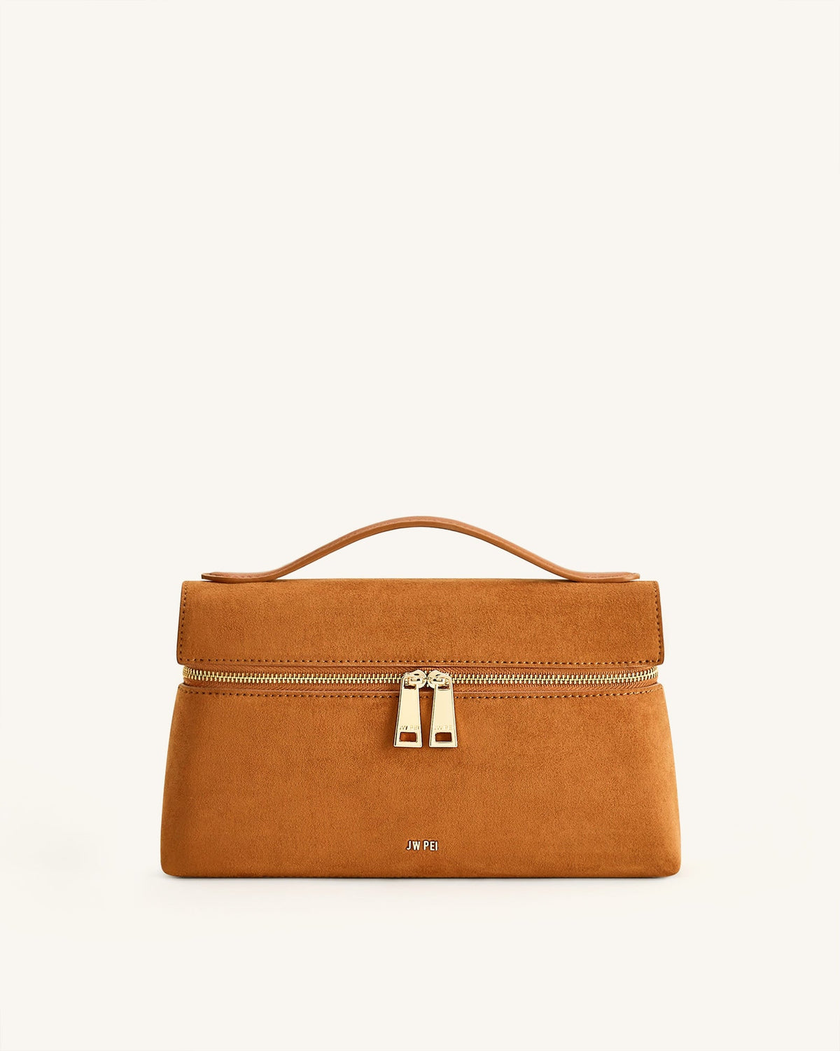 JWPE - Thea Faux Suede Top Handle Bag - Camel