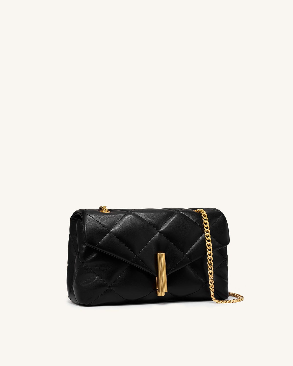 JWPE - Valerie Puffy Bar-Lock Shoulder Bag - Black